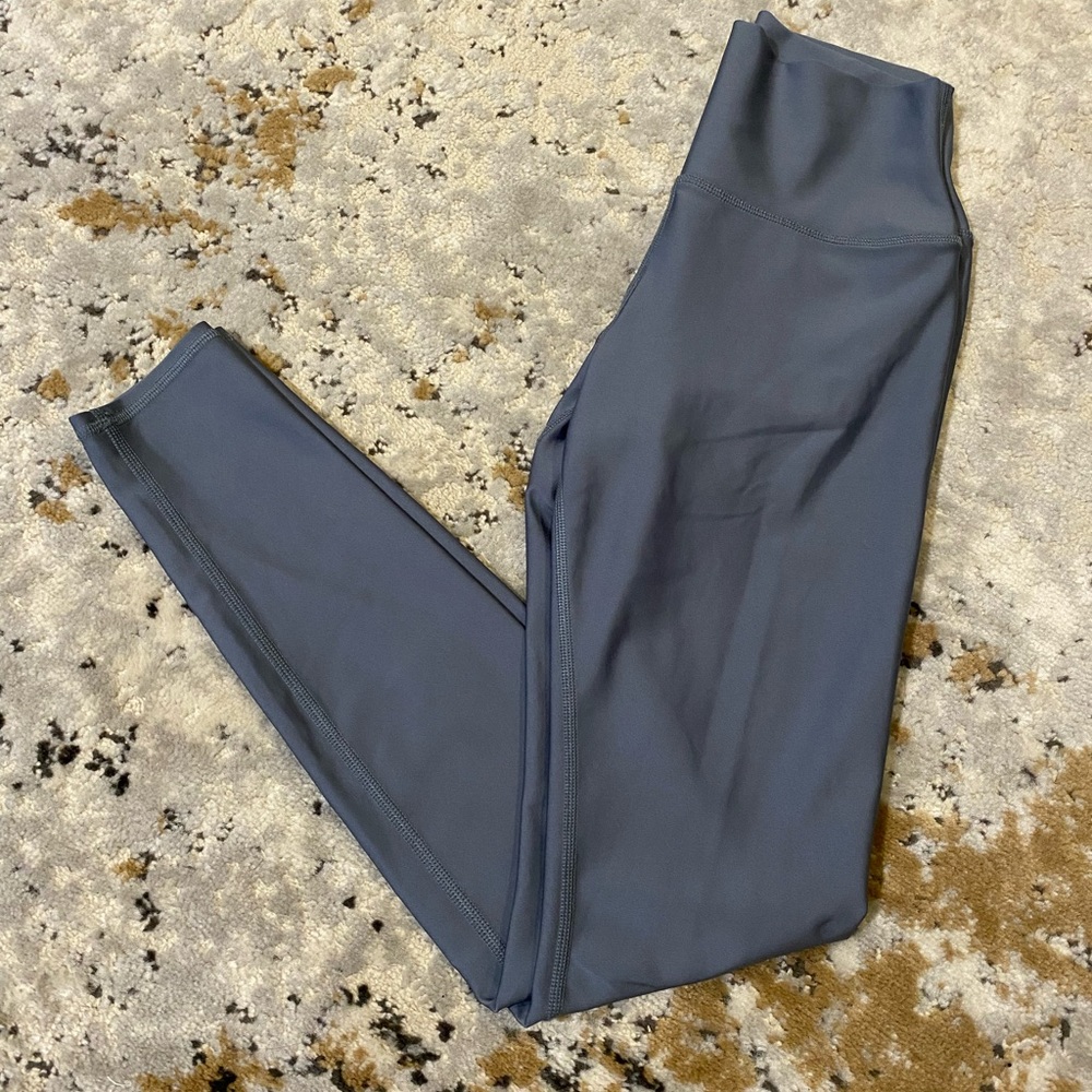 ALO Yoga Steel Blue Shimmer Leggings